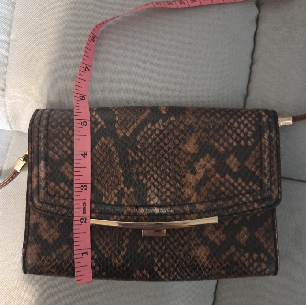 Aldo Brown Snakeskin Crossbody | Clutch Bag - Picture 8 of 8